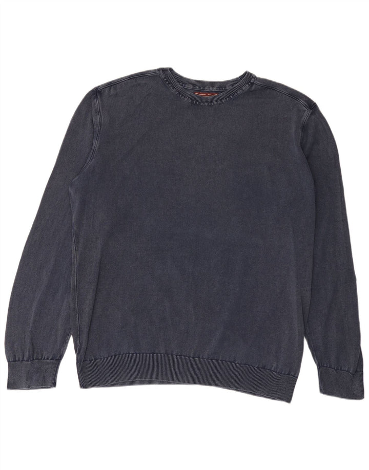Marlboro Classics Mens Crew Neck Jumper Sweater 3XL Navy Blue