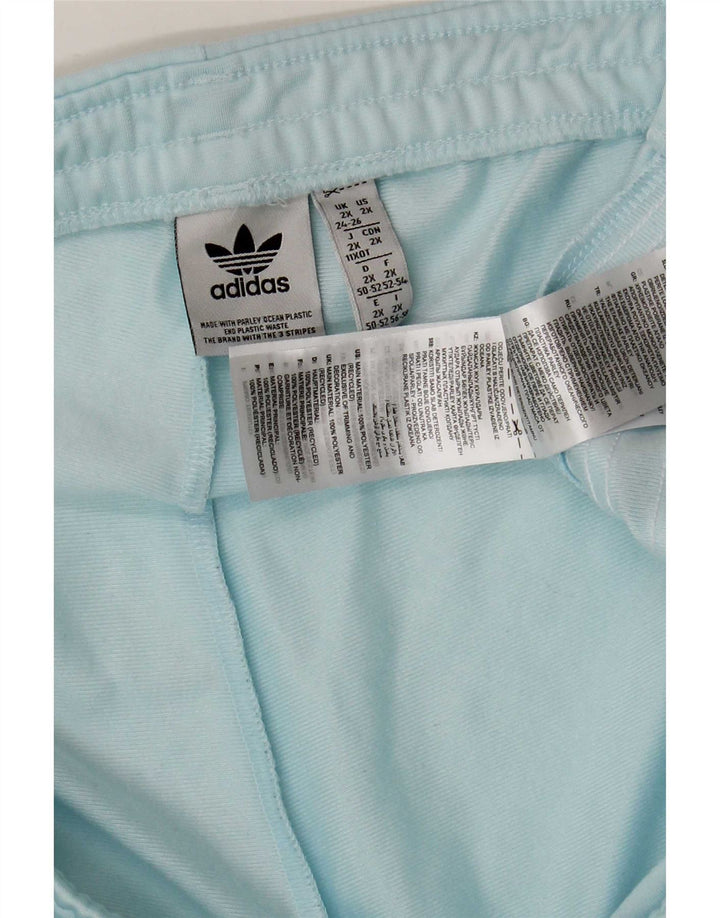 Adidas Womens Tracksuit Trousers UK 24/26 2XL  Blue Polyester