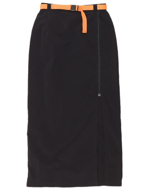 Jack Wolfskin Womens High Waist Maxi Skirt Medium W28 Black Polyester