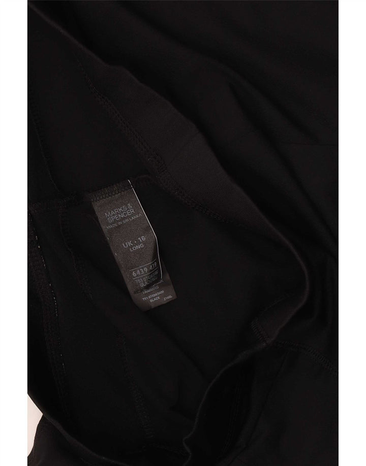Marks & Spencer Træningsdragtsbukser til kvinder UK 16 Large Black Polyester