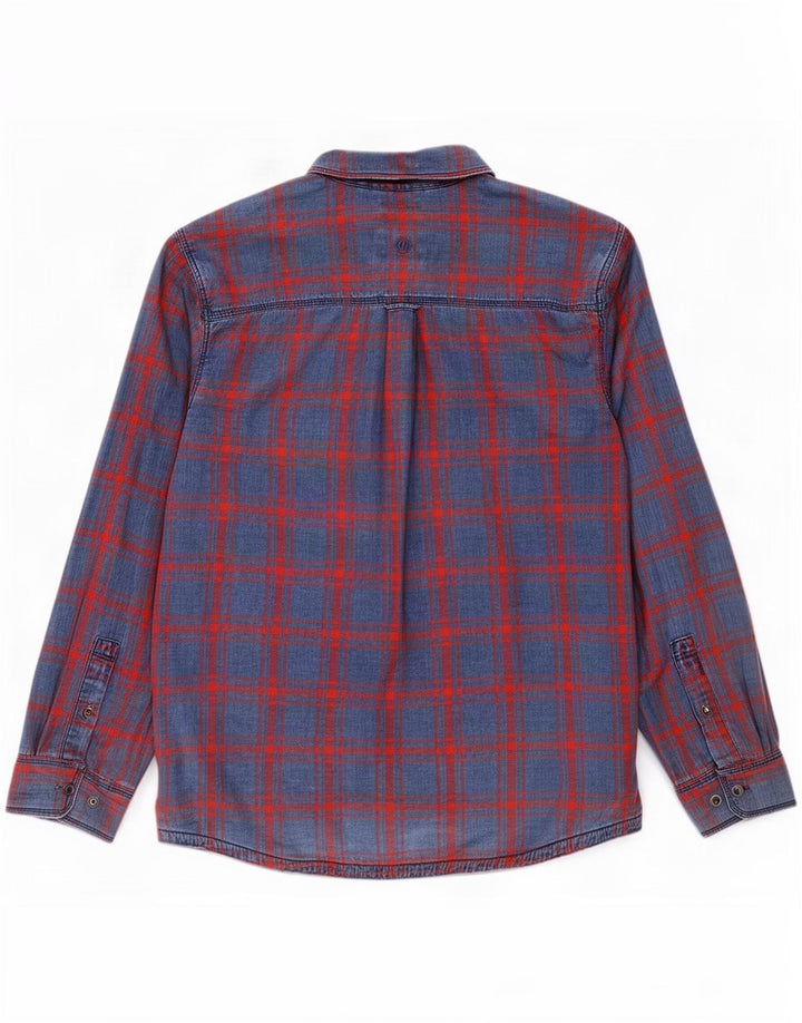 Fat Face Mens Indigo Shirt 2XL Blue Check Cotton