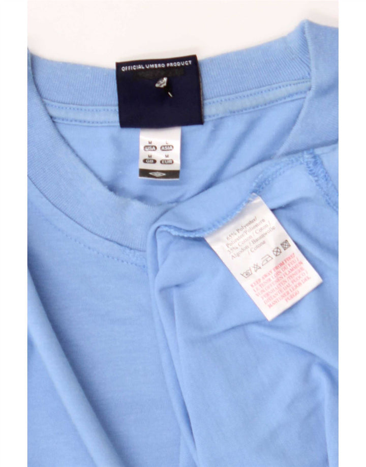 Umbro Mens T-Shirt Top Medium Blue Polyester