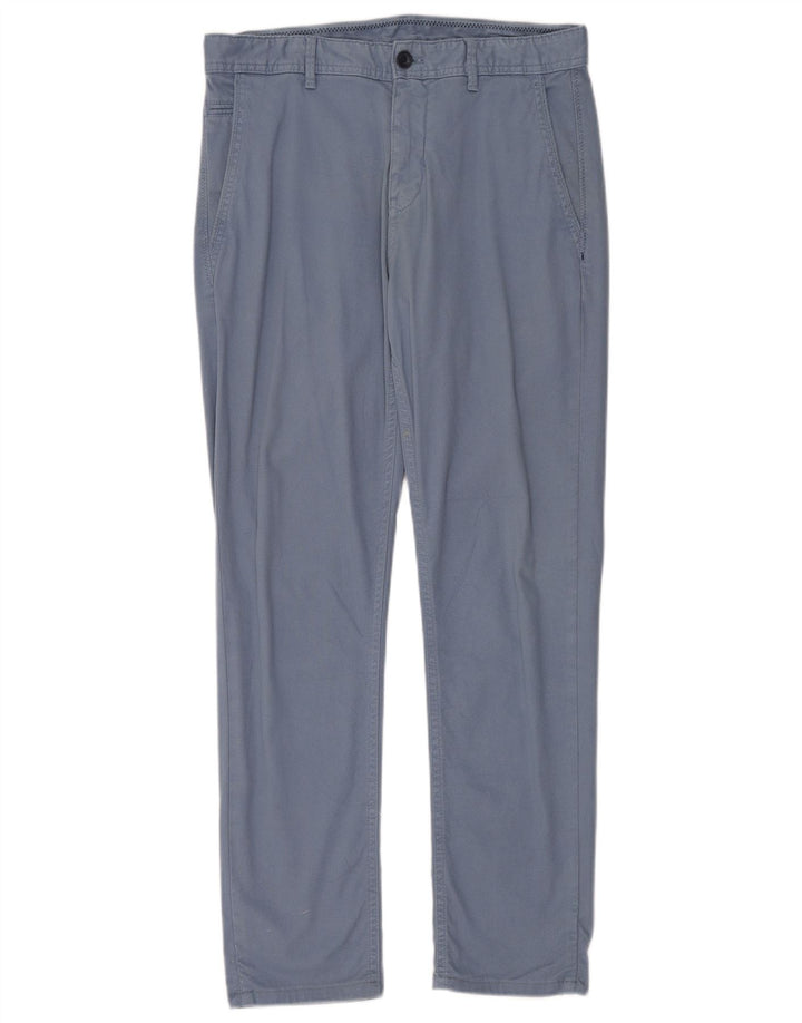 Zara Mens Straight Chino Trousers EU 40 Medium W31 L30 Blue