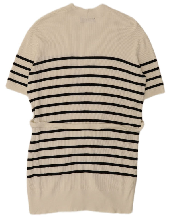 Pulover cardigan cu paragate pentru femei Marks & Spencer UK 14 Medium Off White