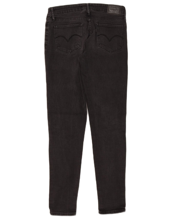 Levi's Womens 711 Skinny Jeans W27 L30 Black Cotton
