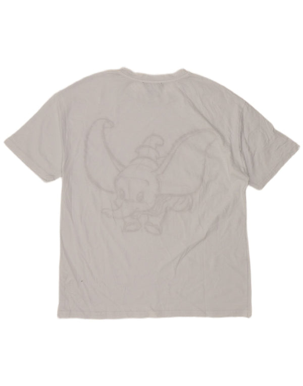 Zara Mujer Dumbo Graphic Camiseta Top UK 40 Medium Blanco Estampado Animal