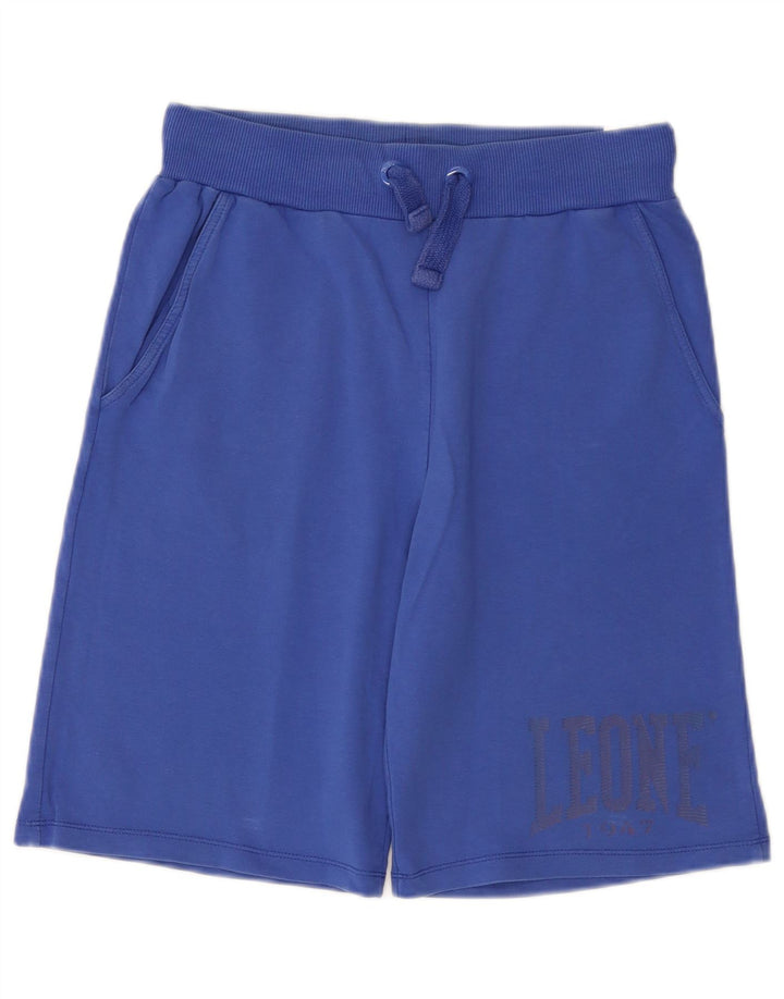 Leone Mens Graphic Sport Shorts Medium  Blue Cotton