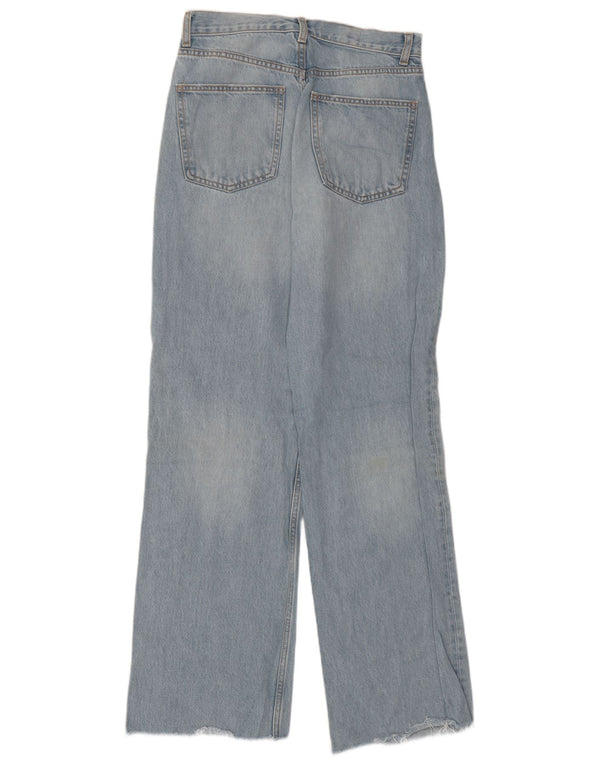 Zara Womens High Rise Straight Jeans EU 38 Small W28 L31 Blue Cotton