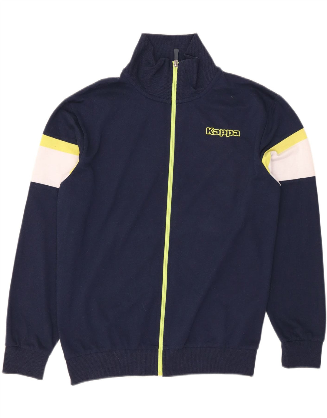 KAPPA Mens Tracksuit Top Jacket Medium Navy Blue Colourblock Polyester