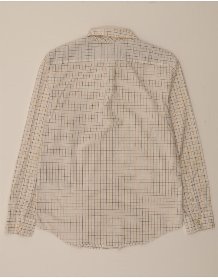 DOCKERS Mens Classic Fit Shirt Medium Off White Check Cotton Vintage Dockers and Second-Hand Dockers from Messina Hembry 