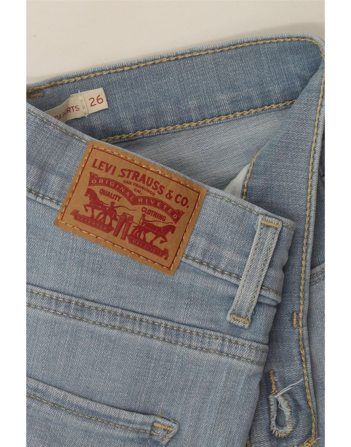 LEVI'S Womens Classic Bermuda Denim Shorts W26 Small Blue Cotton