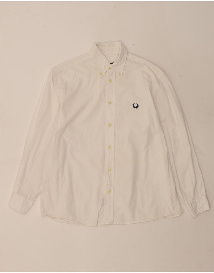 Fred Perry Boys Shirt 11-12 Years White Cotton