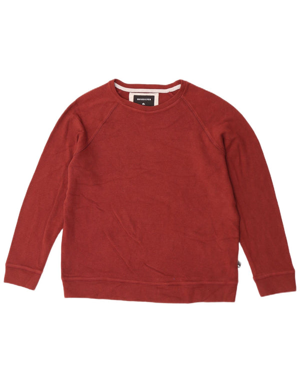 Quiksilver Mens Sweatshirt Jumper Large Maroon Cotton