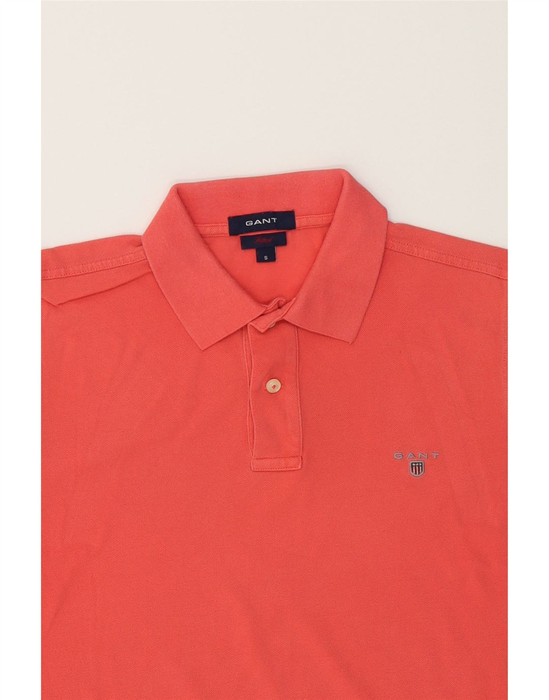 GANT Mens Fitted Polo Shirt Small Red Cotton Vintage Gant and Second-Hand Gant from Messina Hembry 