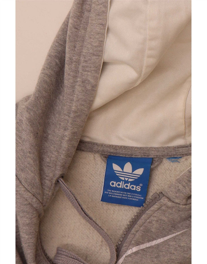 Adidas Mens Graphic Zip Hoodie Sweater XL Grey