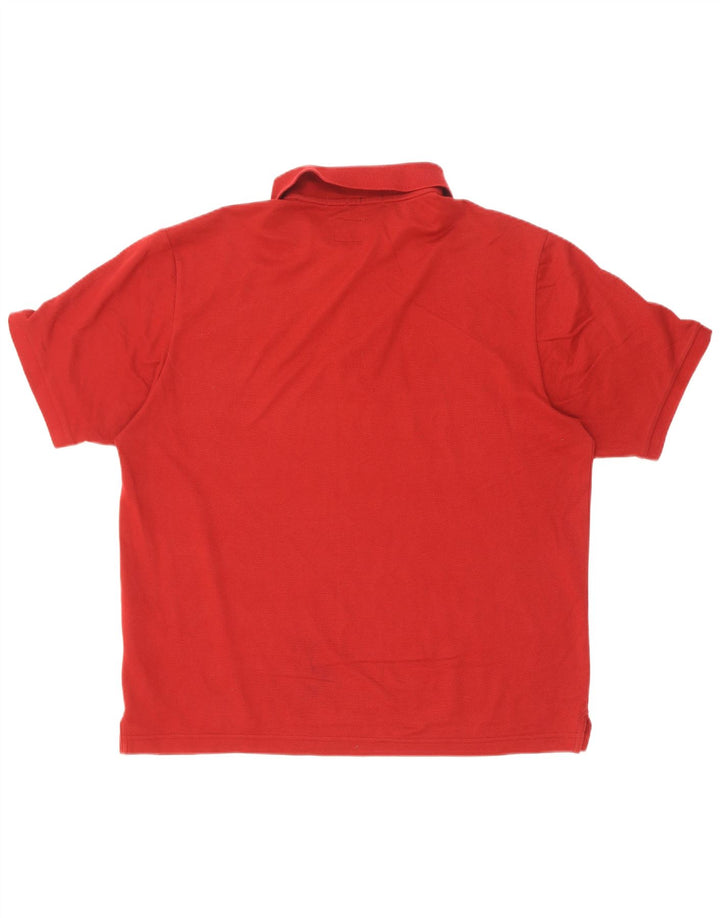 Champion Mens Easy Fit Polo Shirt Large Red Cotton