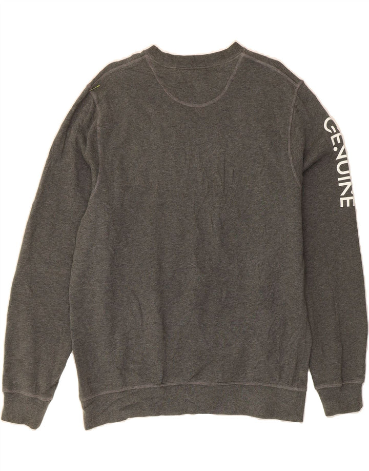 L.L.BEAN Mens Traditional Fit Graphic Sweatshirt Jumper Medium Grey Cotton Vintage L.L.Bean and Second-Hand L.L.Bean from Messina Hembry 