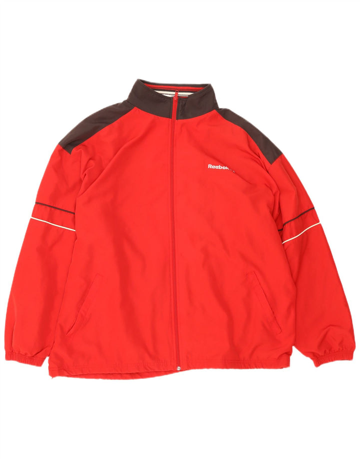 Giacca antipioggia da uomo Reebok UK 42 XL Poliestere color block rosso