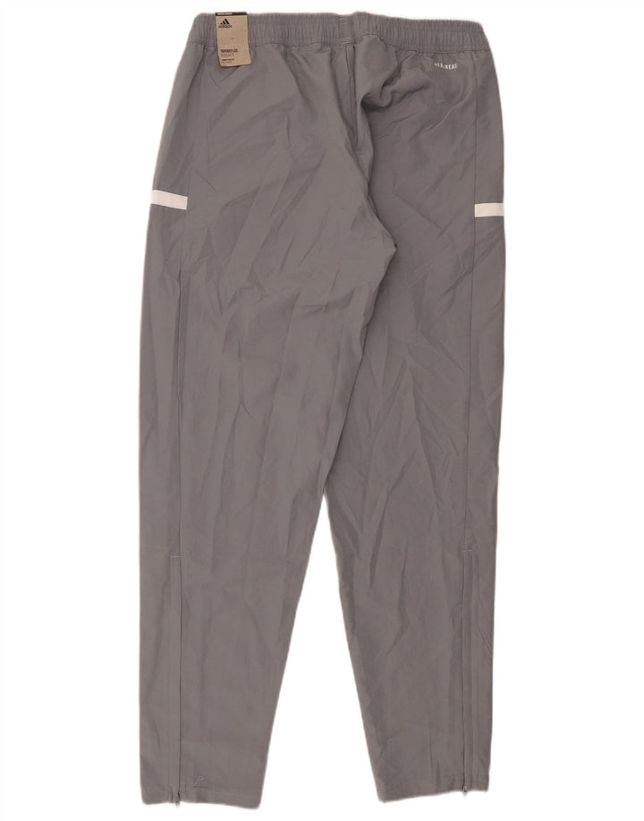 Pantaloni da tuta con grafica Adidas da donna UK 12/14 Poliestere grigio medio
