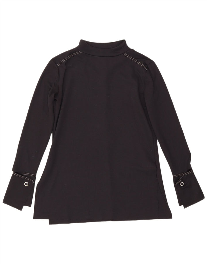 Zara Womens Top Long Sleeve UK 10 Small Black Polyester