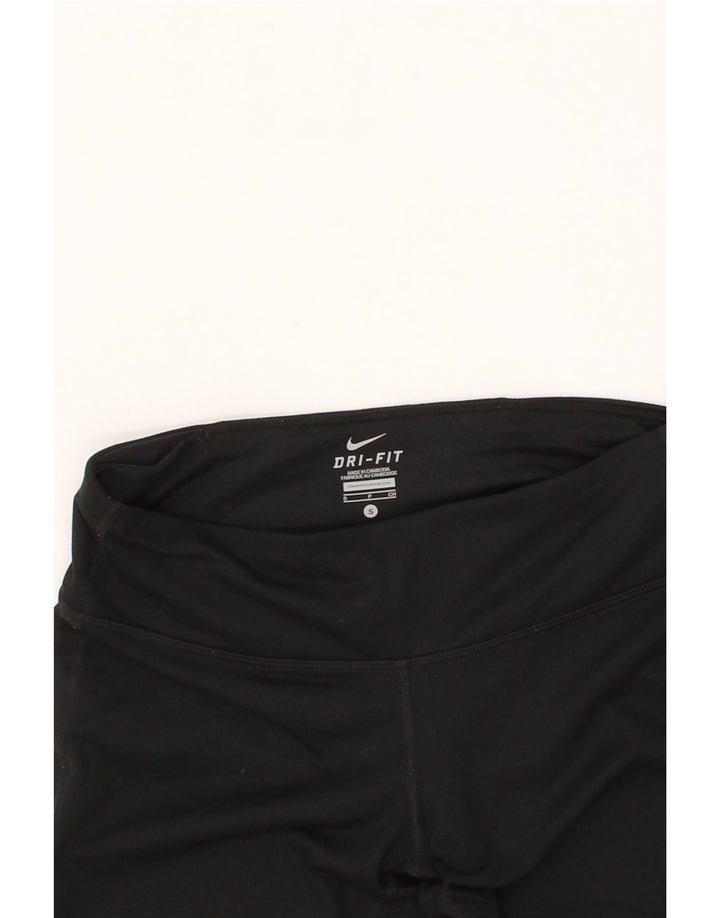 NIKE Womens Dri Fit Bermuda Sport Shorts UK 10 Small  Black Polyester Vintage Nike and Second-Hand Nike from Messina Hembry 