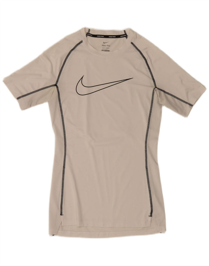 Nike Mens Dri Fit Graphic T-Shirt Top Small White Polyester