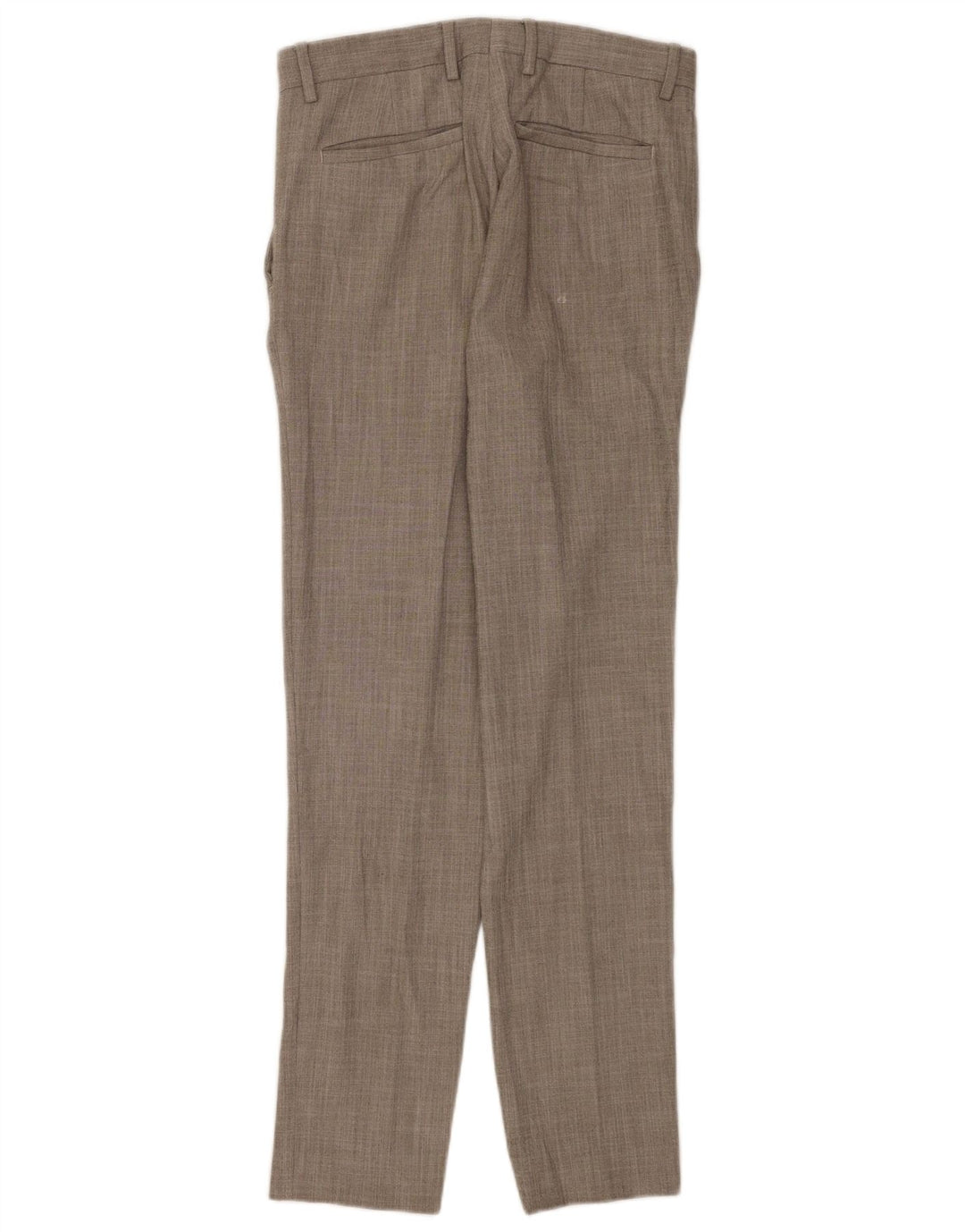 Zara Mens Straight Suit Trousers EU 38 Small W30 L32 Grey Polyester