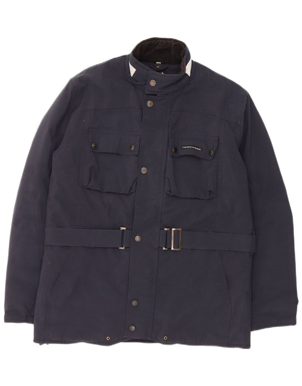 Tucano Urbano Chaqueta utilitaria para hombre UK 42 XL Azul marino Colorblock Nylon