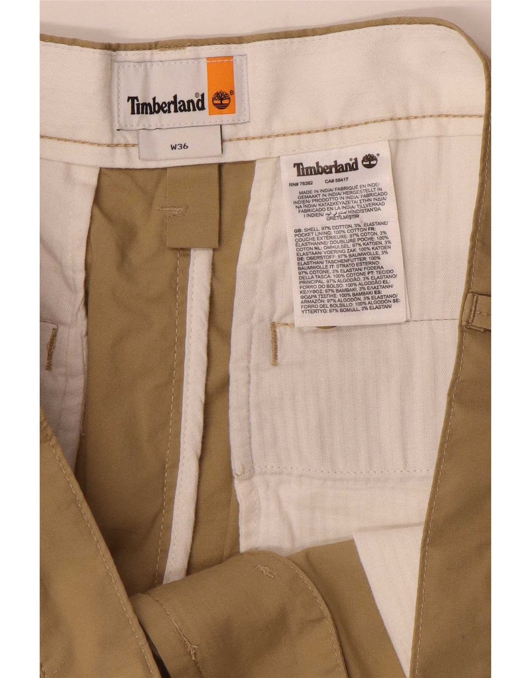 Timberland Chino Shorts til mænd W36 Large Beige