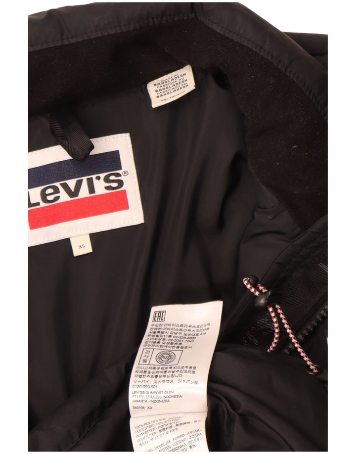 Levi's Womens Loose Fit Padded Jacket UK 6 XS Black Polyester