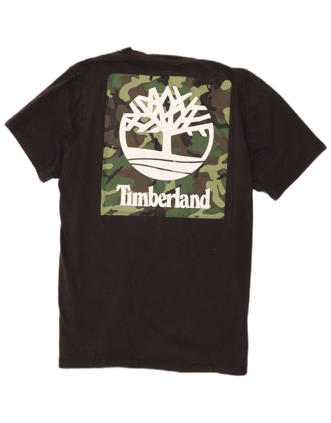 Timberland Mens Graphic T-Shirt Top Small Black Cotton