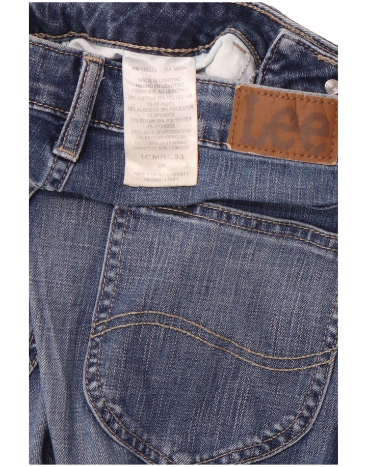 LEE Womens Regular Fit Mid Rise Capri Jeans US 8 Medium W28 L22 Blue