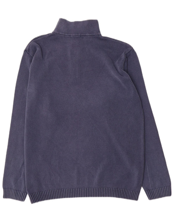 Gant Pull col zippé homme XL bleu marine coton