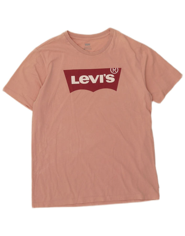 T-shirt grafica da uomo Levi's Top in cotone rosa medio