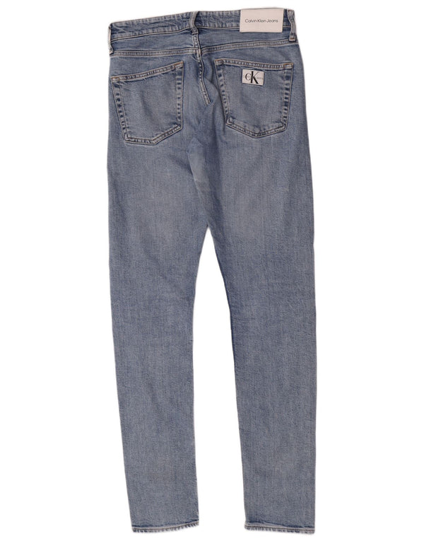 Calvin Klein Mens Skinny Jeans W30 L34 Blue Cotton