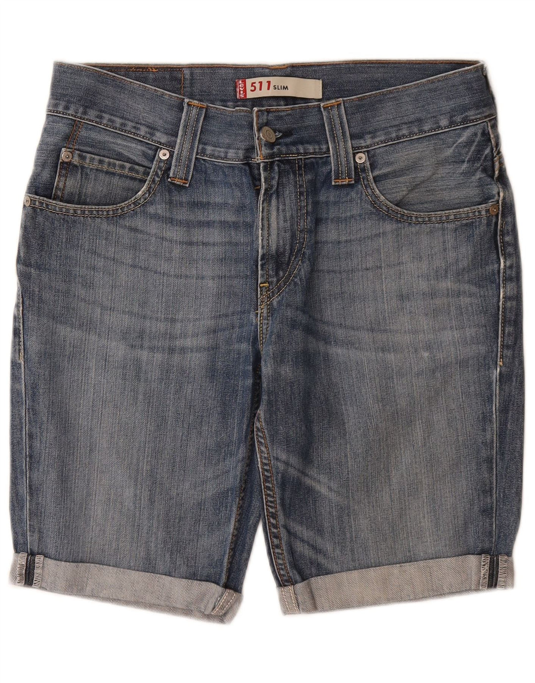 Pantaloni scurți 511 Slim Denim LEVI'S pentru bărbați W32, bumbac albastru mediu