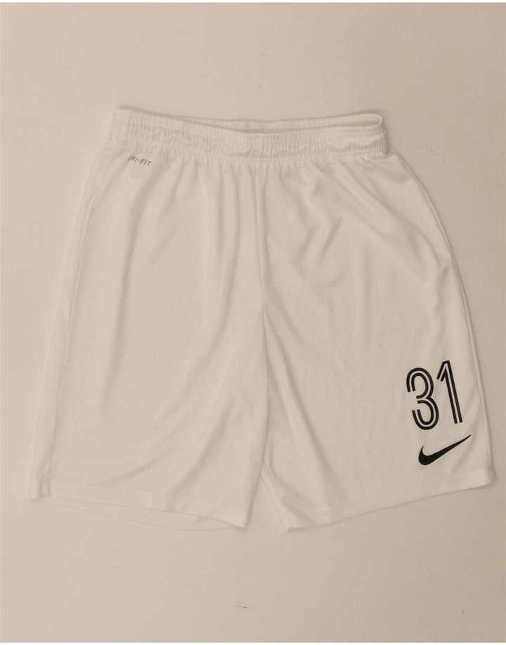 Nike Mens Dri Fit Graphic Sport Shorts Large  White Polyester