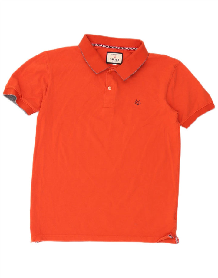Vintage Herren Poloshirt Small Orange Baumwolle
