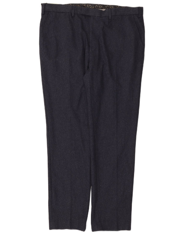 Calça Chino Slim Masculina Marks & Spencer W40 L33 Azul Marinho Lã