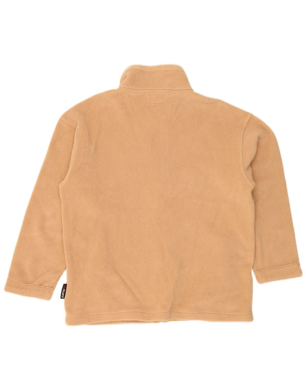 Silvy Damen-Fleecejacke in Übergröße, UK 18, XL, Beige, Blumenmuster, Polyester