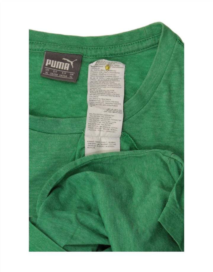 Puma T-Shirt Graphique Top XL Homme Vert Polyester