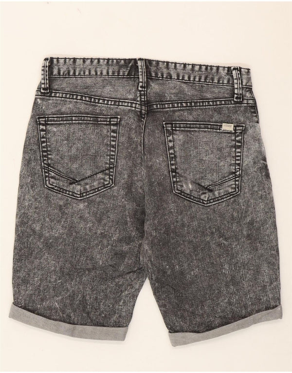 Pantalones cortos de mezclilla con lavado ácido para mujer Vans W28 gris medio