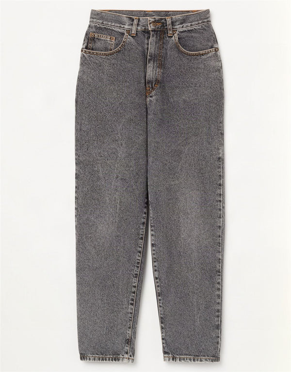Vintage kvinders højtaljede koniske jeans IT 40 Small W26 L30 Grå bomuld