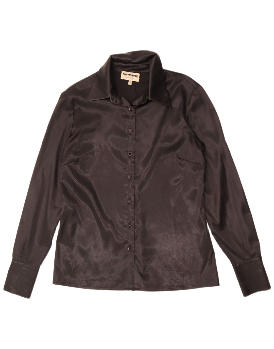 MIMMINA Womens Shirt Blouse IT 42 Medium Black Polyester