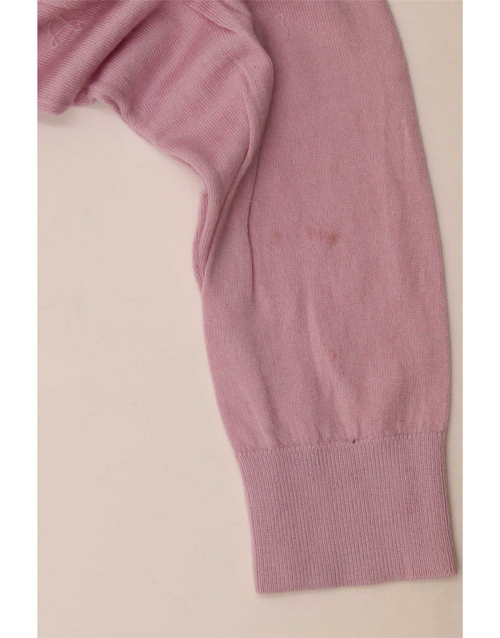 Marks & Spencer Damen-Pullover in Übergröße mit V-Ausschnitt, Gr. 14, Mittelrosa