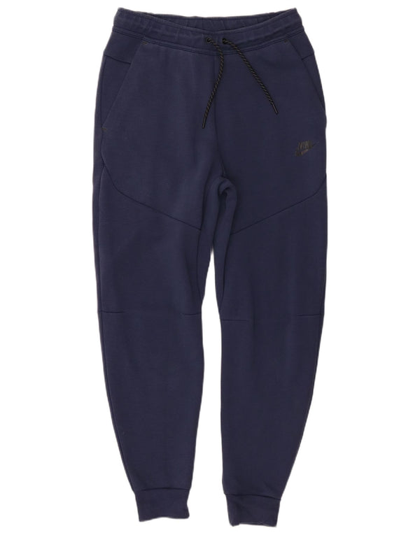 Nike Mens Tracksuit Trousers Joggers Small Navy Blue Cotton