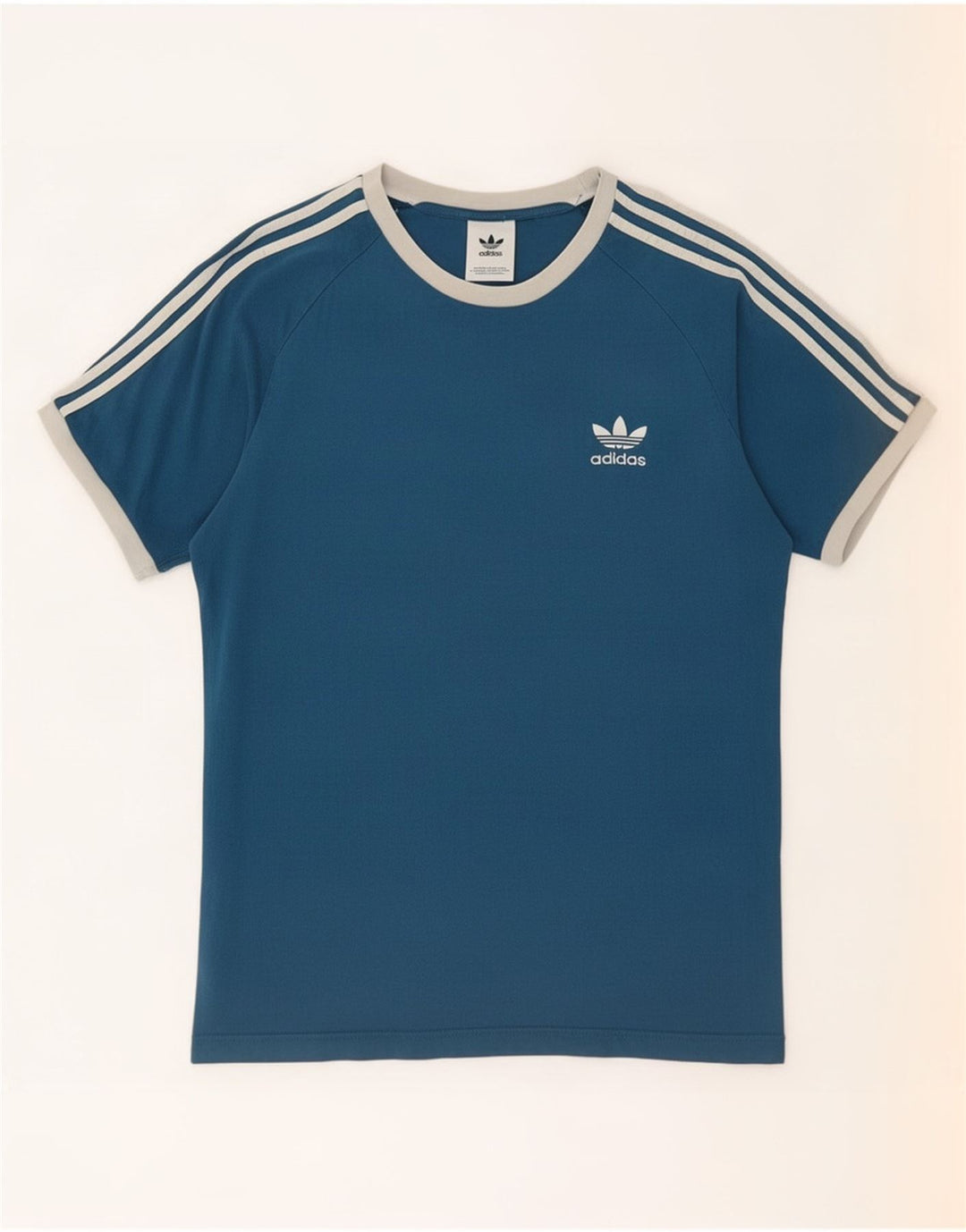 Adidas Mens T-Shirt Top Medium Blue Cotton