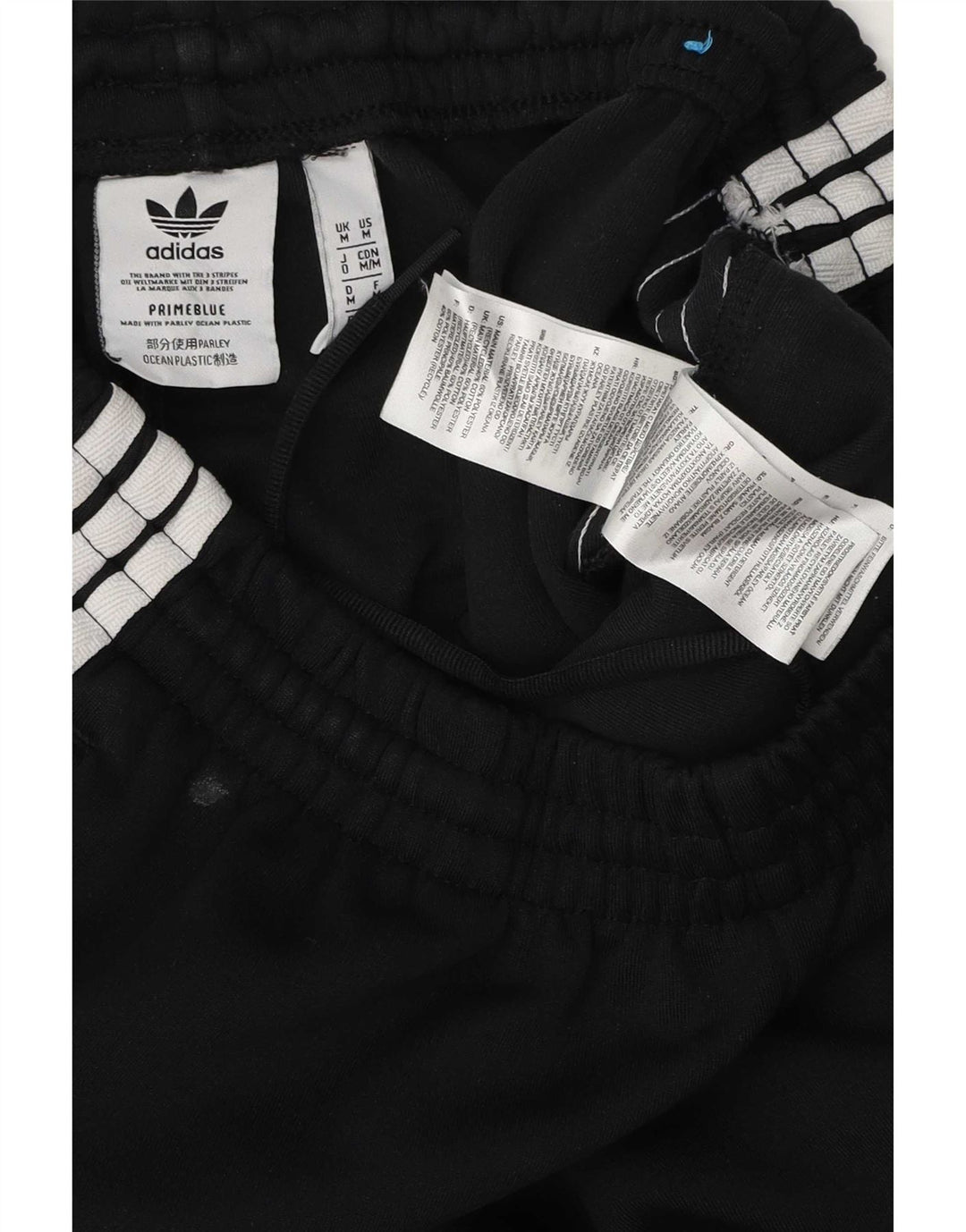 Adidas Mens Tracksuit Trousers Joggers Medium Black Polyester