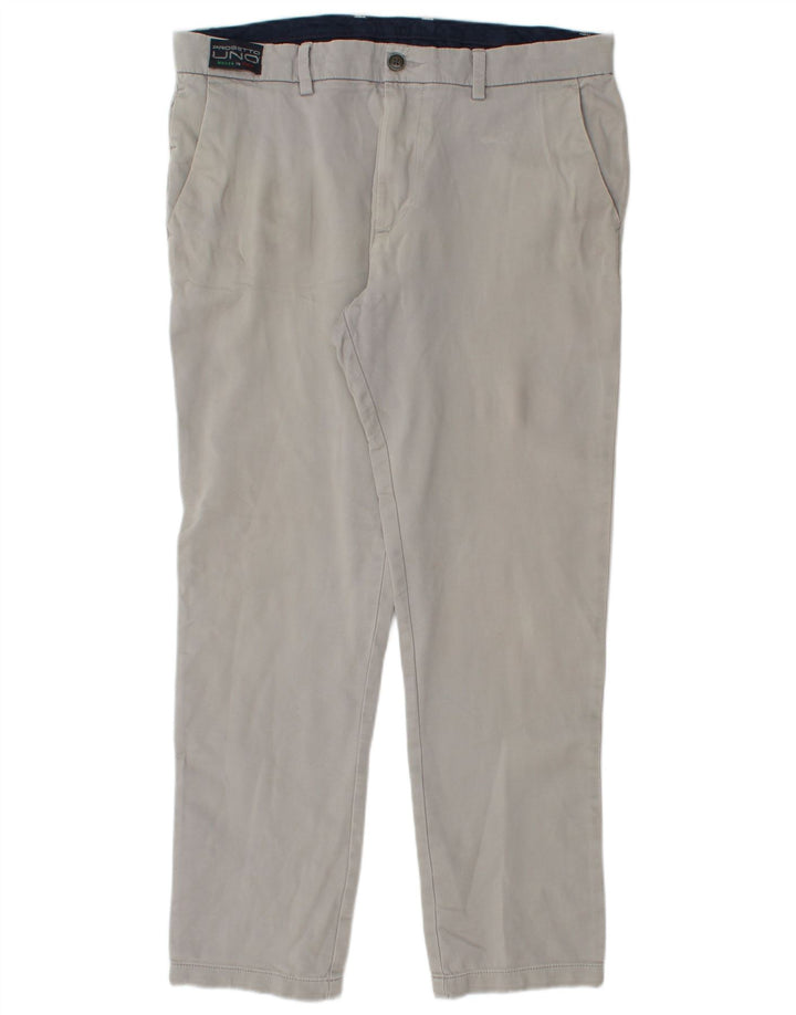 Marks & Spencer Pantalon Chino Coupe Regular Homme W36 L31 Gris Coton