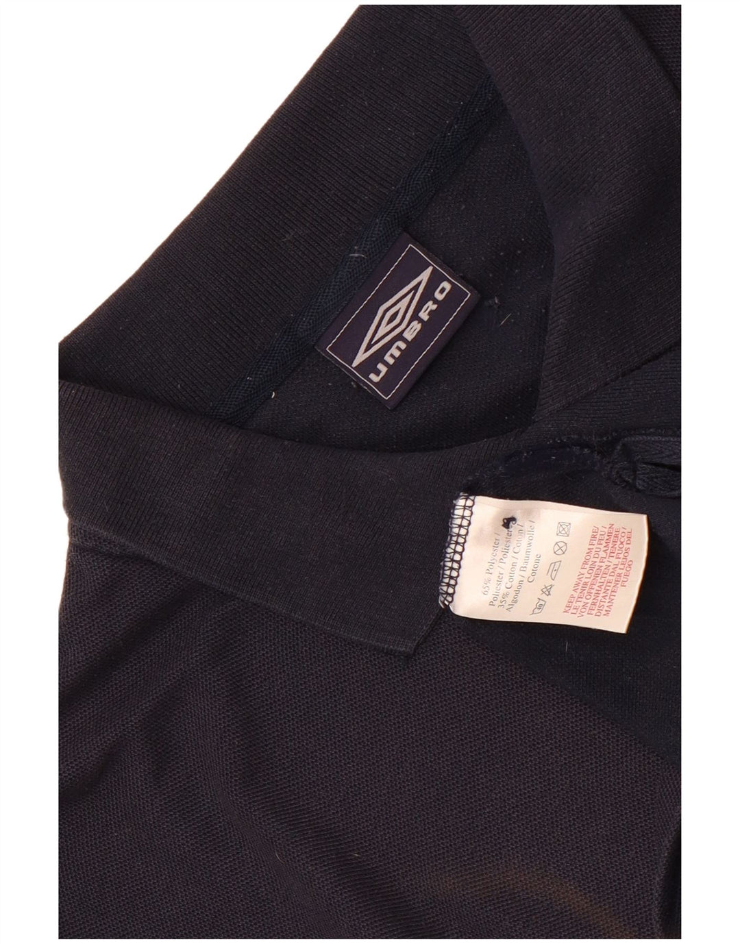 Umbro Mens Polo Shirt XL Navy Blue Polyester